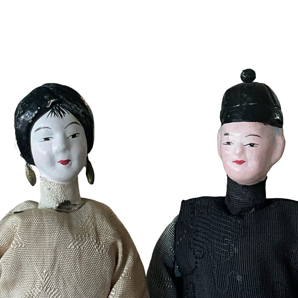 Vintage 1950s Chinese Couple Figures - Picture 5 of 9